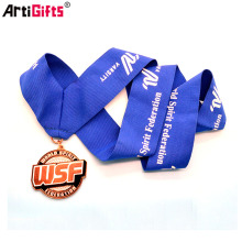 Selling well all over the world custom lanyard for 3d sports medal